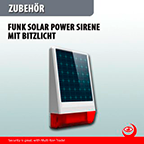 Funk Solar Power Sirene mit Blitzlicht