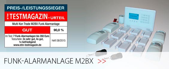 Multi Kon Trade GSM Funk Alarmanlagensystem M2BX Basis-Set ETM Testmagazin - Preis-/Leistungssieger