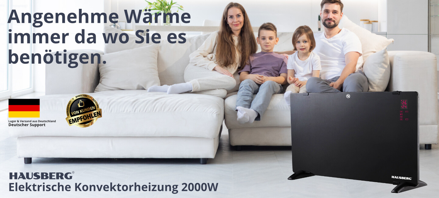Hausberg - Elektrische Heizgeräte - Digitale Siebkonvektorheizung HB-8240