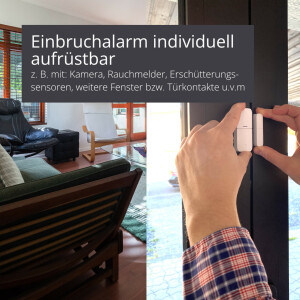 GSM Funk Alarmanlage M2B Set 4 inkl. Rauchmelder und...